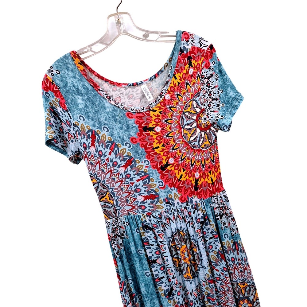 Viishow Womens‎ Mandala Print Maxi Dress Boho Festival Resortwear Small